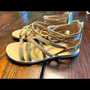 Girls Cat & Jack Gold Sandals EUC